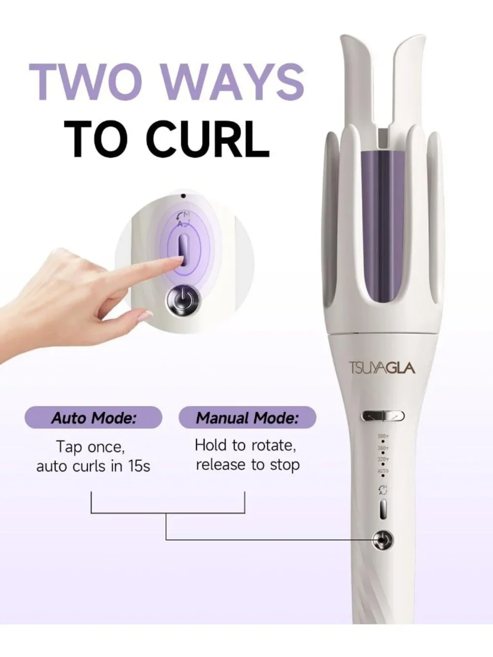 3-in-1 Automatic Curling Iron Set, Versatile Hair Curlers with 1